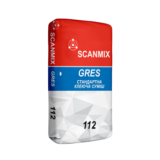 Клей для плитки Scanmix 112 (підходить для грес і великої плитки), 25кг