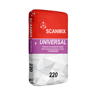 Клей для армування та приклейки пінопласту Scanmix Universal 220, 25кг