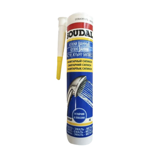 Силікон санітарний Soudal білий, 280мл