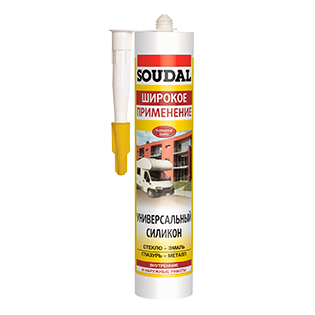 Силікон універсальний Soudal білий, 280мл