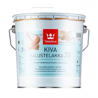 Лак на водній основі Tikkurila Kiva напівглянцевий, 2.7л
